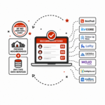 Graphic showing Recommendations flowing into real estate CRMs